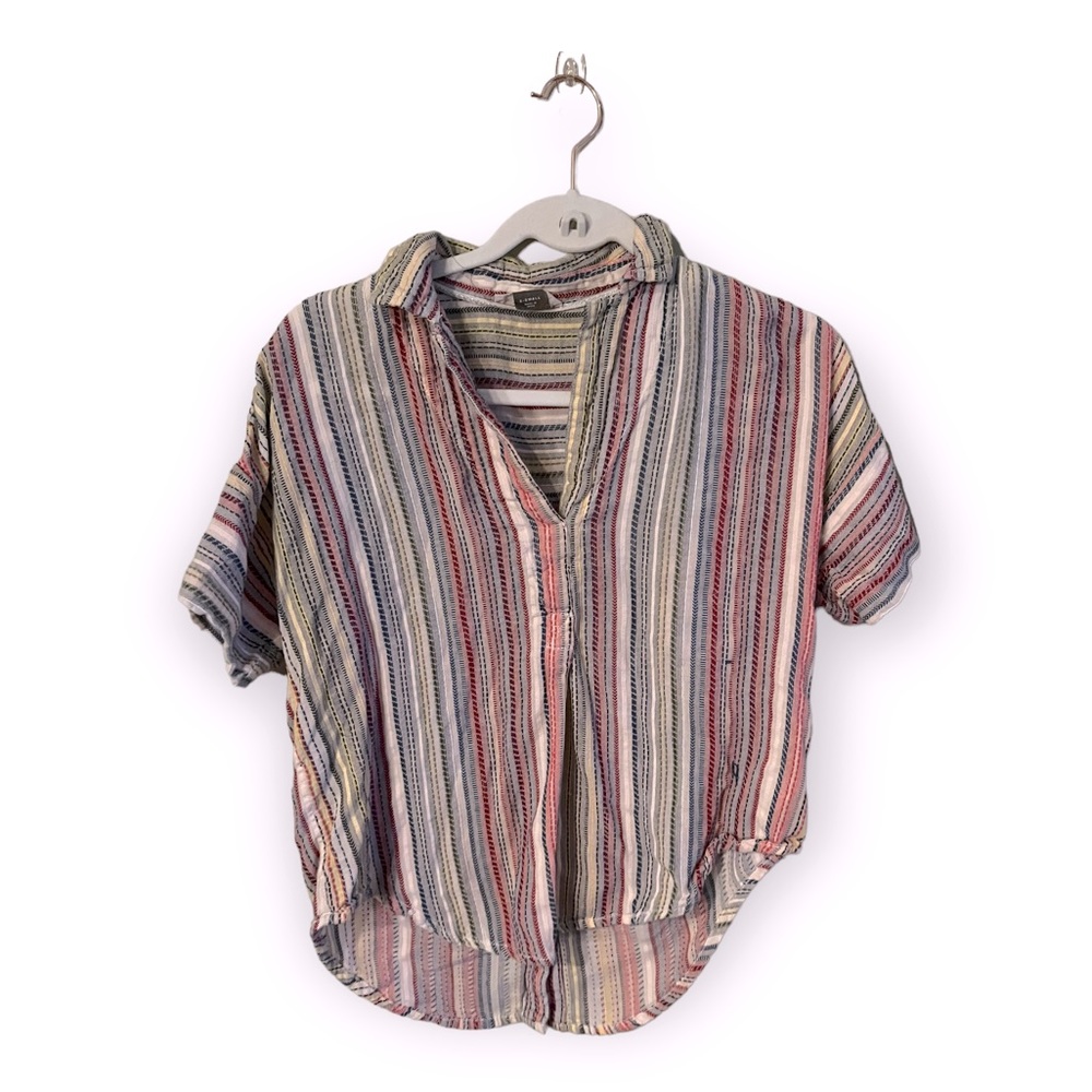 Pilcro and the Letterpress by Anthropologie Boho Woven V-Neck Top